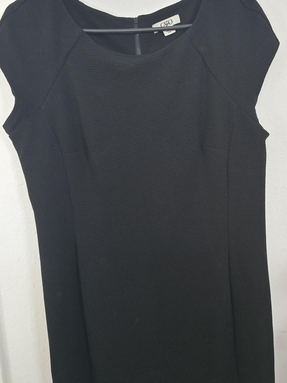 Cato Black Midi Cap Sleeve Sheath Dress